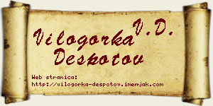 Vilogorka Despotov vizit kartica